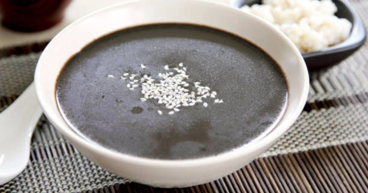 black sesame soup