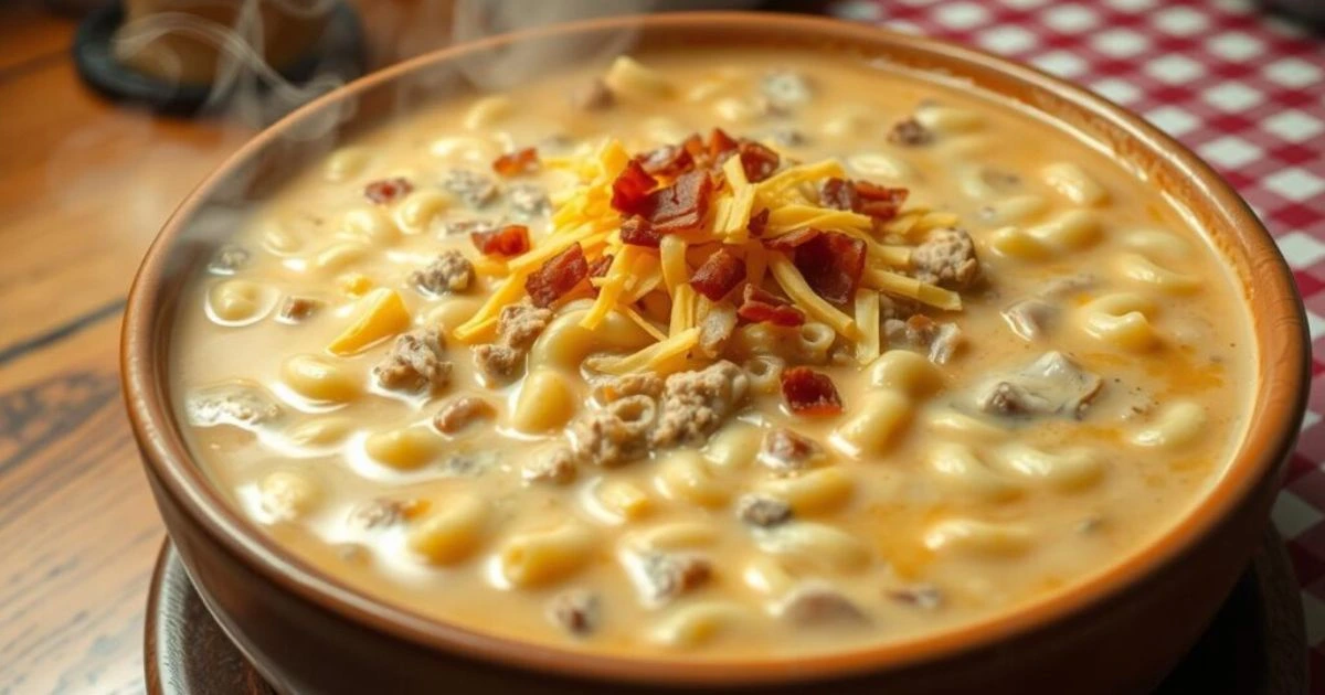 cheeseburger mac soup