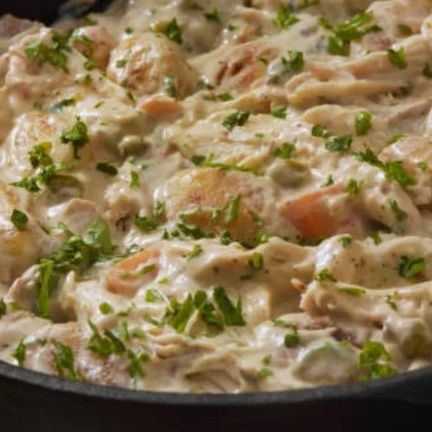 chicken pot pie pasta with cream of chicken soup