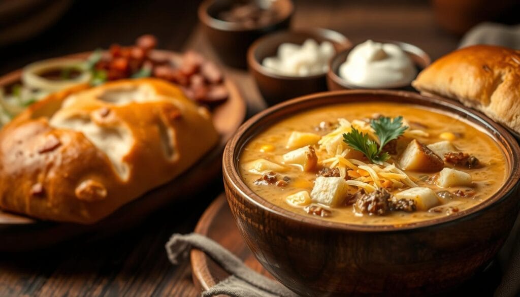 Crockpot Creamy Potato and Hamburger Soup